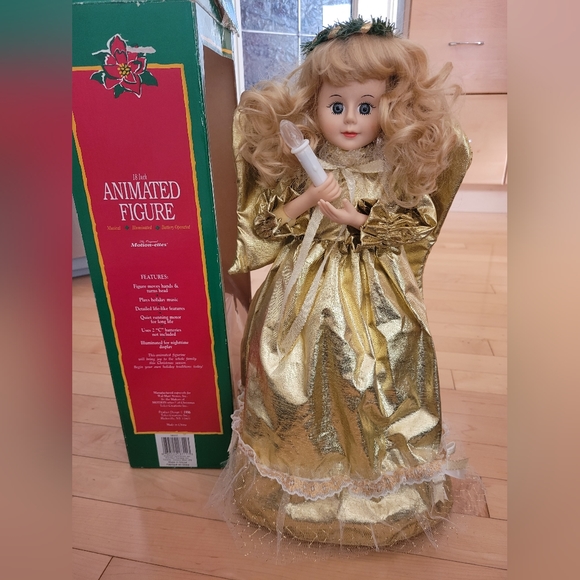 Vintage Animated Angel Figure Holiday Decoration Motion-ettes - Picture 1 of 4